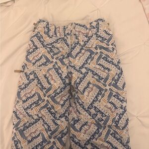 Patagonia kids patterned ski/snowboard pants size large